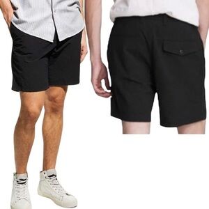RAG n Bone Men's Eaton Tech Pull-On Shorts Black Water Resistant NWT